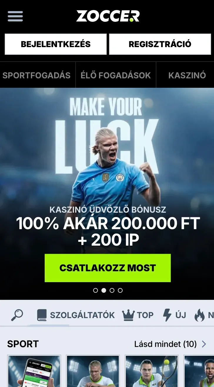 Játssz mobiltelefonon a Zoccer